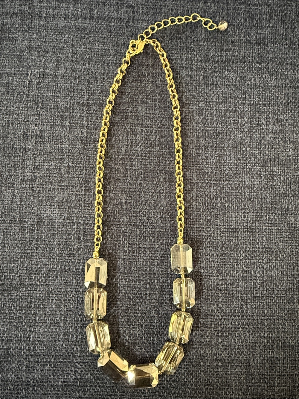 Grey Crystal Bead Statement Necklace - Women Jewelry
